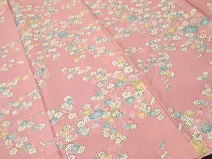 平和屋着物■上質な小紋　草花文　正絹　逸品　CABM1664ev