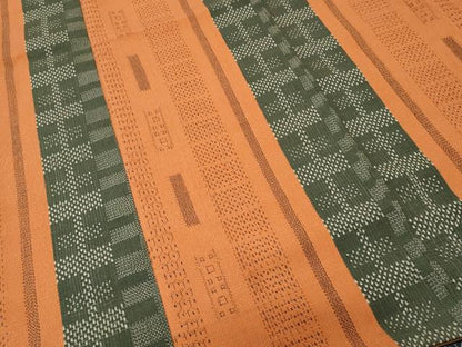 平和屋着物■本塩沢　亀甲幾何学間道　正絹　逸品　CABM1666ev