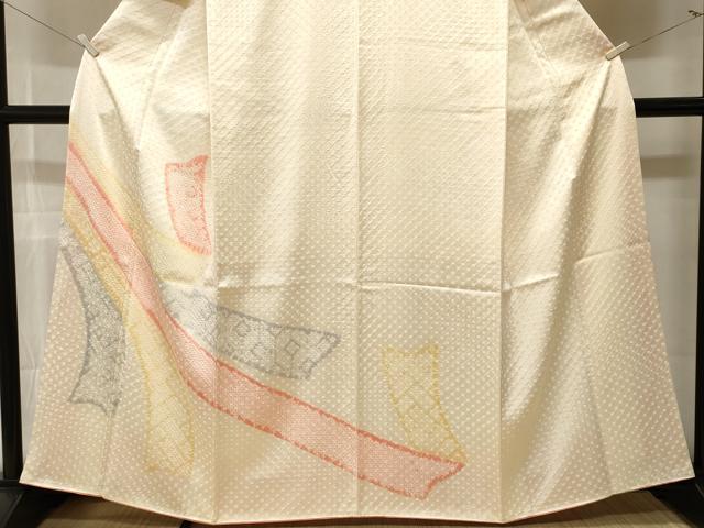 平和屋着物■訪問着　絞り　熨斗吉祥文　ますいわ屋扱い　正絹　逸品　CABM1667ev