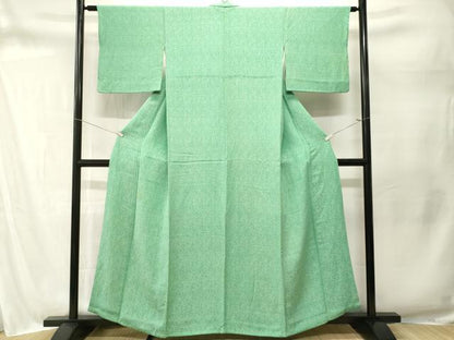 平和屋着物■上質な小紋　花唐草文　銀糸　正絹　逸品　CABM1672ev