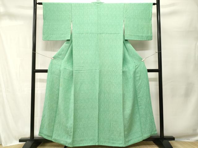 平和屋着物■上質な小紋　花唐草文　銀糸　正絹　逸品　CABM1672ev
