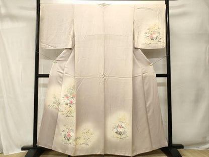 平和屋着物■訪問着　草花文　暈し染め　正絹　逸品　CABM1675ev