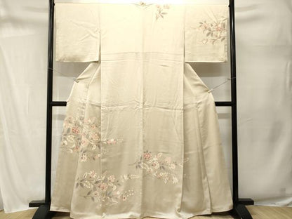 平和屋着物■訪問着　更紗枝花文　正絹　逸品　CABM1676ev