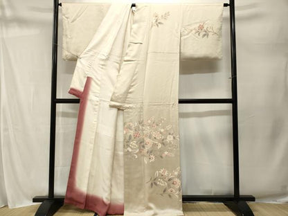 平和屋着物■訪問着　更紗枝花文　正絹　逸品　CABM1676ev