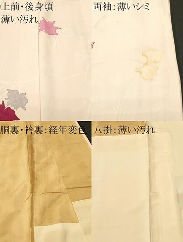 平和屋着物■上質な小紋　地紋起こし　草花文　正絹　逸品　CABM1679ev