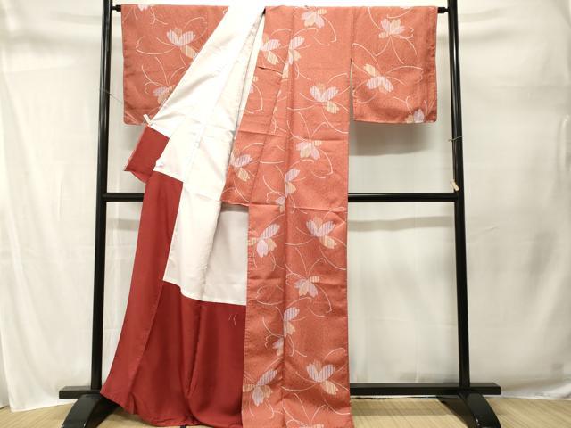 平和屋着物■小紋　舞花文　洗える着物　CABM1681ev