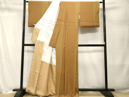 平和屋着物■上質な小紋　花繋ぎ間道　正絹　逸品　CABM1693ev