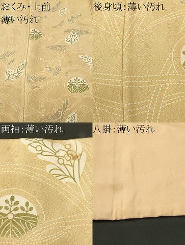 平和屋着物■上質な小紋　裏菊花丸文　正絹　逸品　CABM1697ev