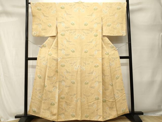 平和屋着物■上質な小紋　裏菊花丸文　正絹　逸品　CABM1697ev