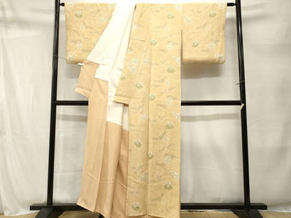 平和屋着物■上質な小紋　裏菊花丸文　正絹　逸品　CABM1697ev