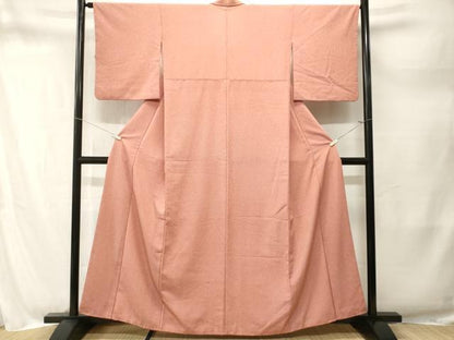 平和屋着物■江戸小紋　万筋　銀首色×白色　正絹　逸品　CABM1706ev