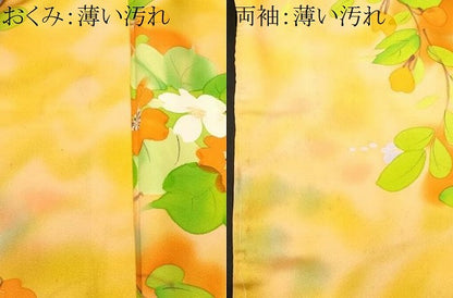 平和屋着物■上質な小紋　枝花文　暈し染め　正絹　逸品　CABM1708ev