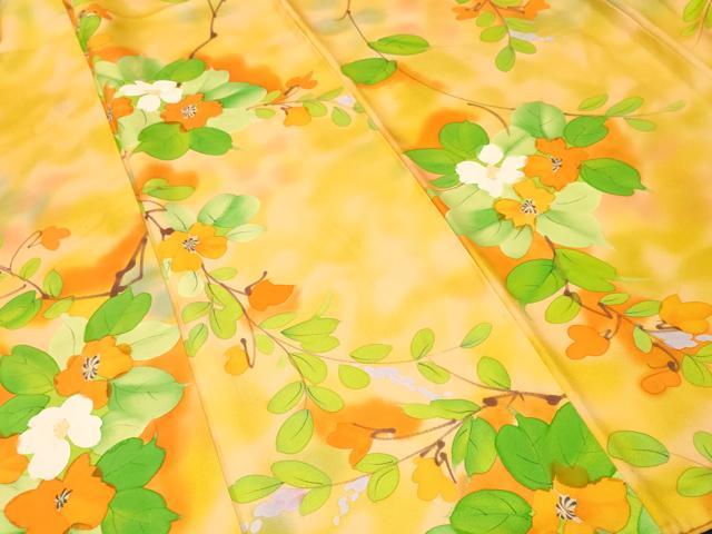 平和屋着物■上質な小紋　枝花文　暈し染め　正絹　逸品　CABM1708ev