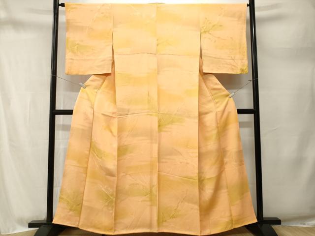 平和屋着物■上質な小紋　霞枝葉文　暈し染め　正絹　逸品　CABM1711ev