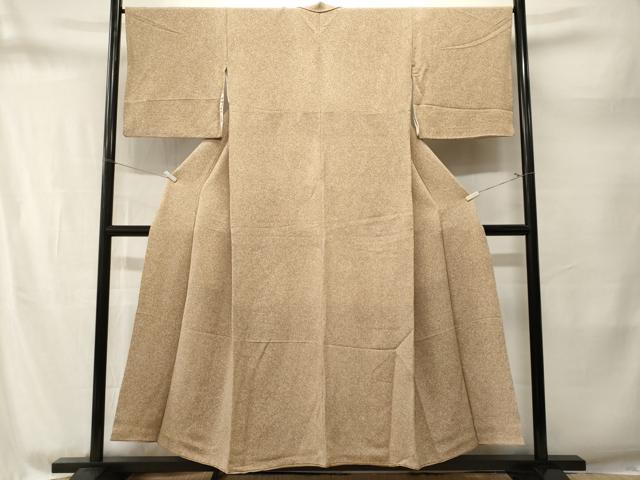 平和屋着物■上質な小紋　作家物　霰文　鬼しぼ縮緬　正絹　逸品　CABM1712ev