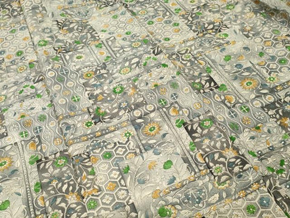 平和屋着物■上質な小紋　色紙重ね吉祥枝花文　暈し染め　正絹　逸品　CABM1714ev