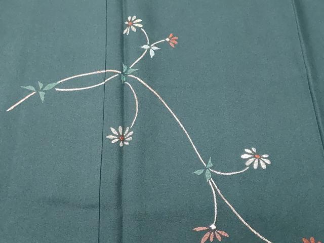 平和屋着物■訪問着　刺繍　流水枝花文　銀糸　やまと誂製　正絹　逸品　CABM1715ev