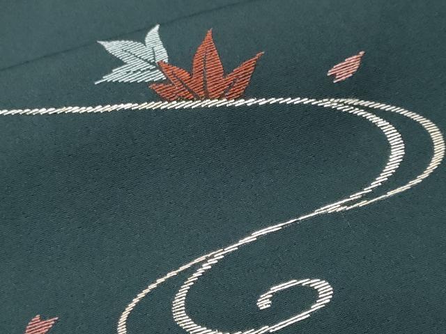 平和屋着物■訪問着　刺繍　流水枝花文　銀糸　やまと誂製　正絹　逸品　CABM1715ev