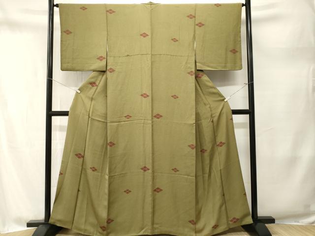 平和屋着物■上質な小紋　菱重ね文　正絹　逸品　CABM1720ev