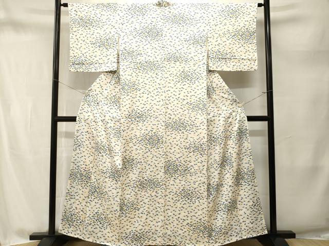 平和屋着物■上質な小紋　舞葉文　正絹　逸品　CABM1721ev