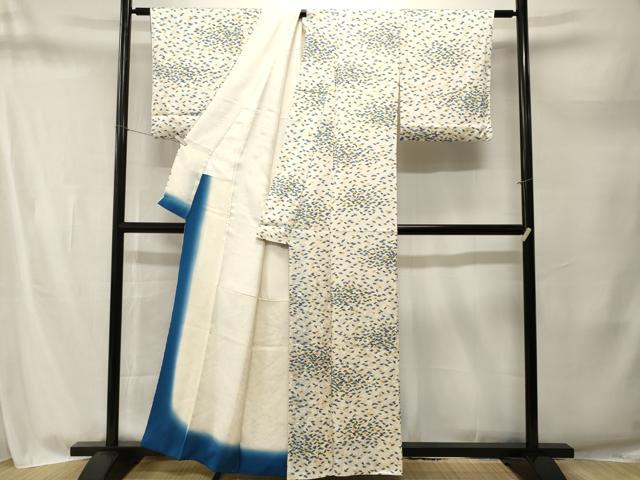 平和屋着物■上質な小紋　舞葉文　正絹　逸品　CABM1721ev