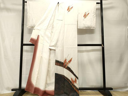 平和屋着物■訪問着　舞蝶乱菊花文　金彩　正絹　逸品　CABM1724ev