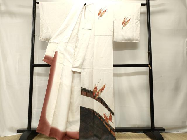 平和屋着物■訪問着　舞蝶乱菊花文　金彩　正絹　逸品　CABM1724ev