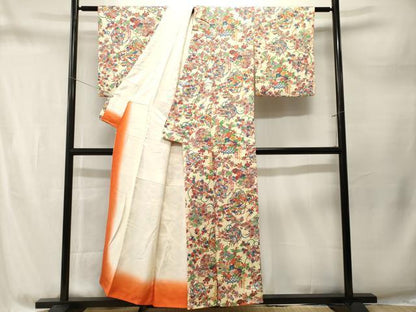 平和屋着物■上質な小紋　花籠文　正絹　逸品　CABM1729ev