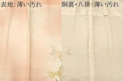 平和屋着物■訪問着　松竹梅御所車文　暈し染め　金彩　正絹　逸品　CABM1748ev