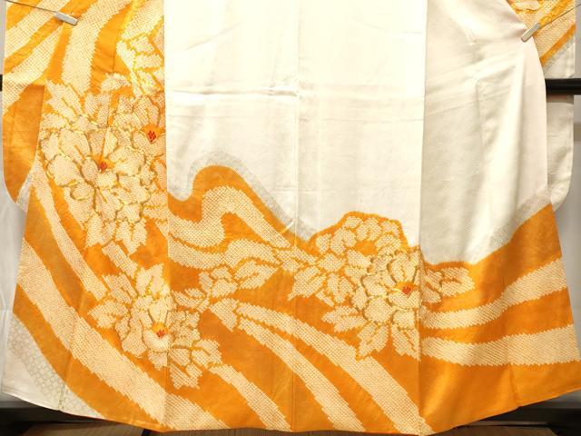 平和屋着物■豪華振袖　駒刺繍　絞り　吉祥流水舞花文　金彩　正絹　逸品　CABM1749ev