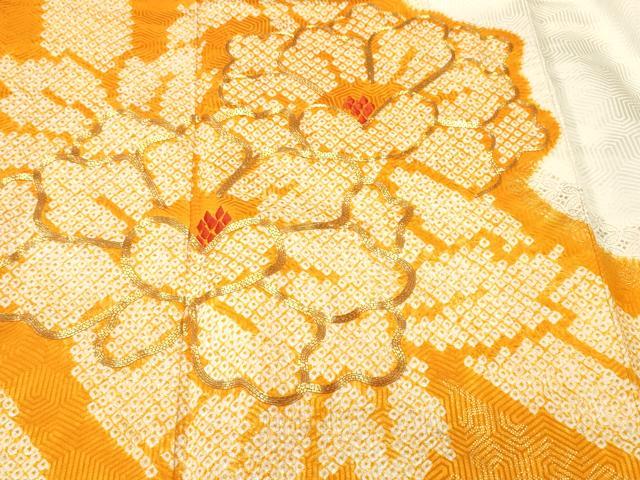 平和屋着物■豪華振袖　駒刺繍　絞り　吉祥流水舞花文　金彩　正絹　逸品　CABM1749ev
