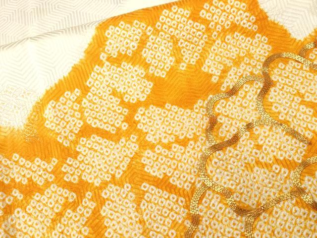 平和屋着物■豪華振袖　駒刺繍　絞り　吉祥流水舞花文　金彩　正絹　逸品　CABM1749ev
