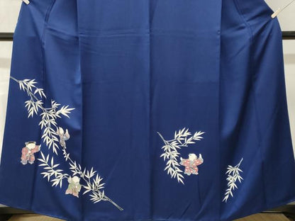 平和屋着物■訪問着　笹竹文　唐子　正絹　逸品　CABM1751ev