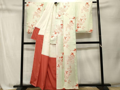 平和屋着物■訪問着　枝花文　暈し染め　正絹　逸品　CABM1755ev