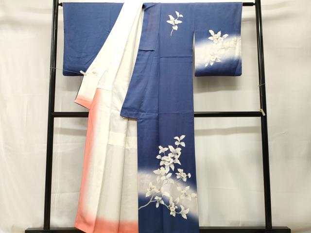 平和屋着物■訪問着　刺繍　枝花文　暈し染め　やまと誂製　正絹　逸品　CABM1761ev