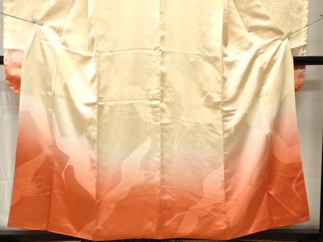 平和屋着物■豪華振袖　飛鶴地紋　霞文　暈し染め　正絹　逸品　CABM1765ev