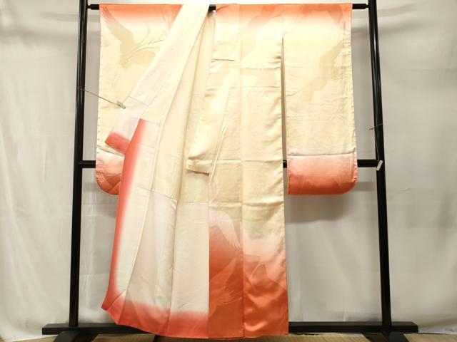 平和屋着物■豪華振袖　飛鶴地紋　霞文　暈し染め　正絹　逸品　CABM1765ev