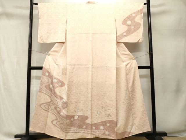 平和屋着物■訪問着　刺繍　絞り　辻が花　正絹　逸品　CABM1771ev