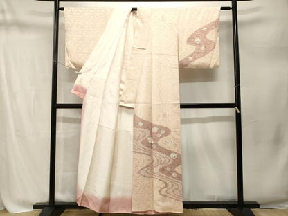 平和屋着物■訪問着　刺繍　絞り　辻が花　正絹　逸品　CABM1771ev