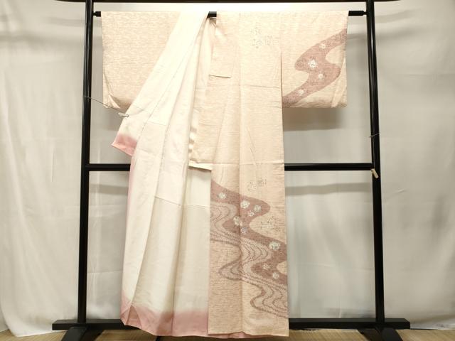 平和屋着物■訪問着　刺繍　絞り　辻が花　正絹　逸品　CABM1771ev