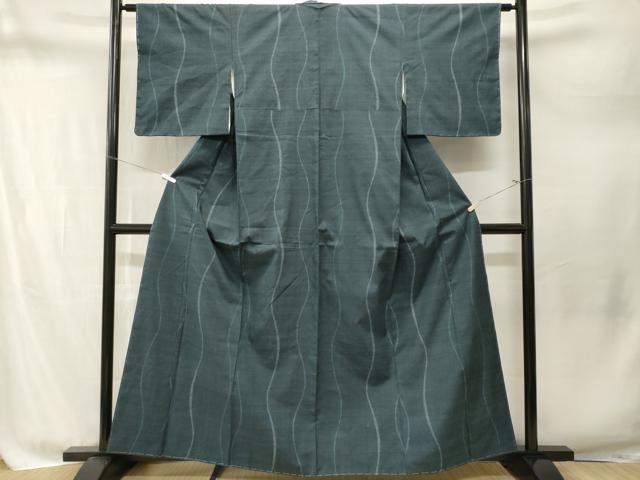 平和屋着物■上質な紬　立涌文　正絹　逸品　CABM1772ev