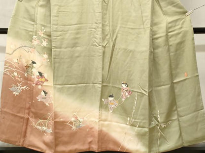 平和屋着物■訪問着　作家物　童子遊び　暈し染め　正絹　逸品　CABM1773ev