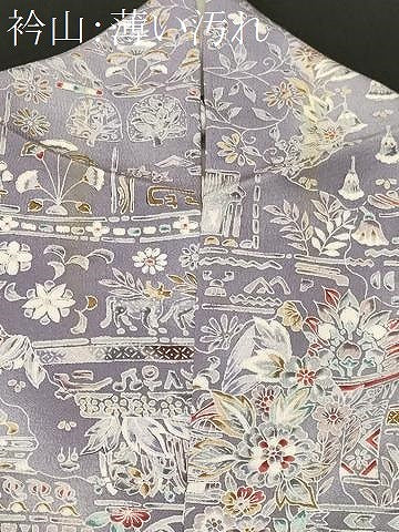 平和屋着物■上質な小紋　更紗動物花文　暈し染め　正絹　逸品　CABM1779ev