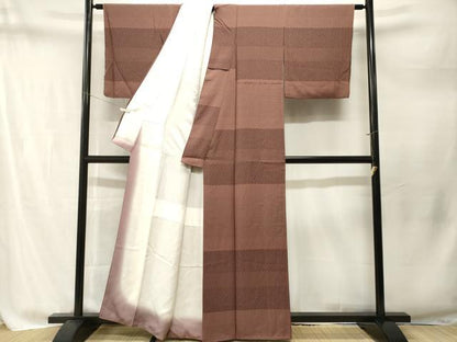 平和屋着物■江戸小紋　寄せ小紋柄　横段文　正絹　逸品　CABM1788ev
