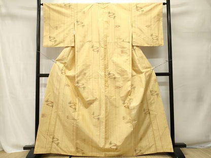 平和屋着物■上質な紬　琉球絣文様　正絹　逸品　CABM1791ev