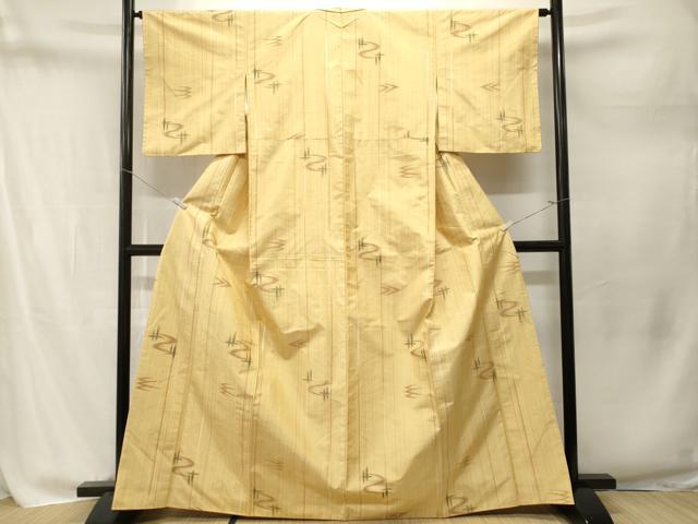 平和屋着物■上質な紬　琉球絣文様　正絹　逸品　CABM1791ev