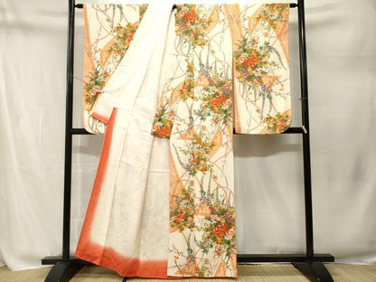 平和屋着物■豪華振袖　乱菊　藤花房　草花文　正絹　逸品　CABM1792ev
