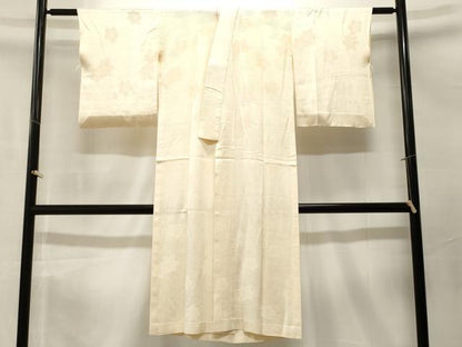 平和屋着物■長襦袢　夢想　流水舞花地紋　白色　正絹　逸品　CABM1793ev