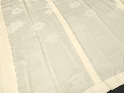 平和屋着物■長襦袢　夢想　流水舞花地紋　白色　正絹　逸品　CABM1793ev