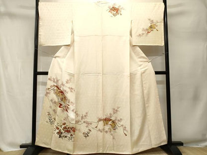 平和屋着物■訪問着　誰が袖　枝花文　暈し染め　金彩　鈴乃屋扱い　正絹　逸品　CABM1798ev